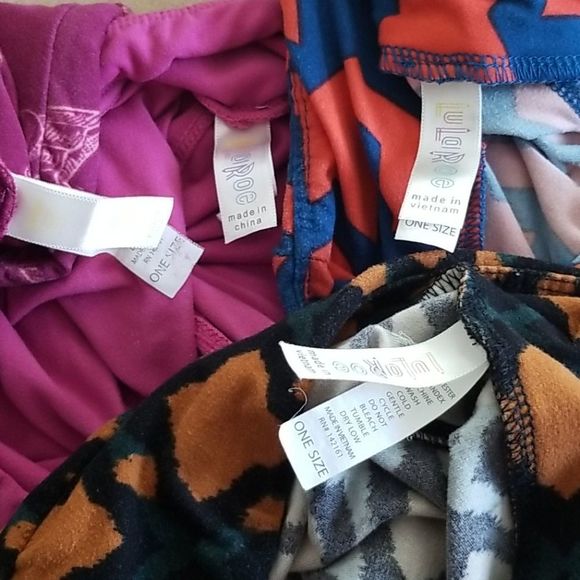 Lularoe Crop One Size Leggings 4 PAIR! - Picture 7 of 8